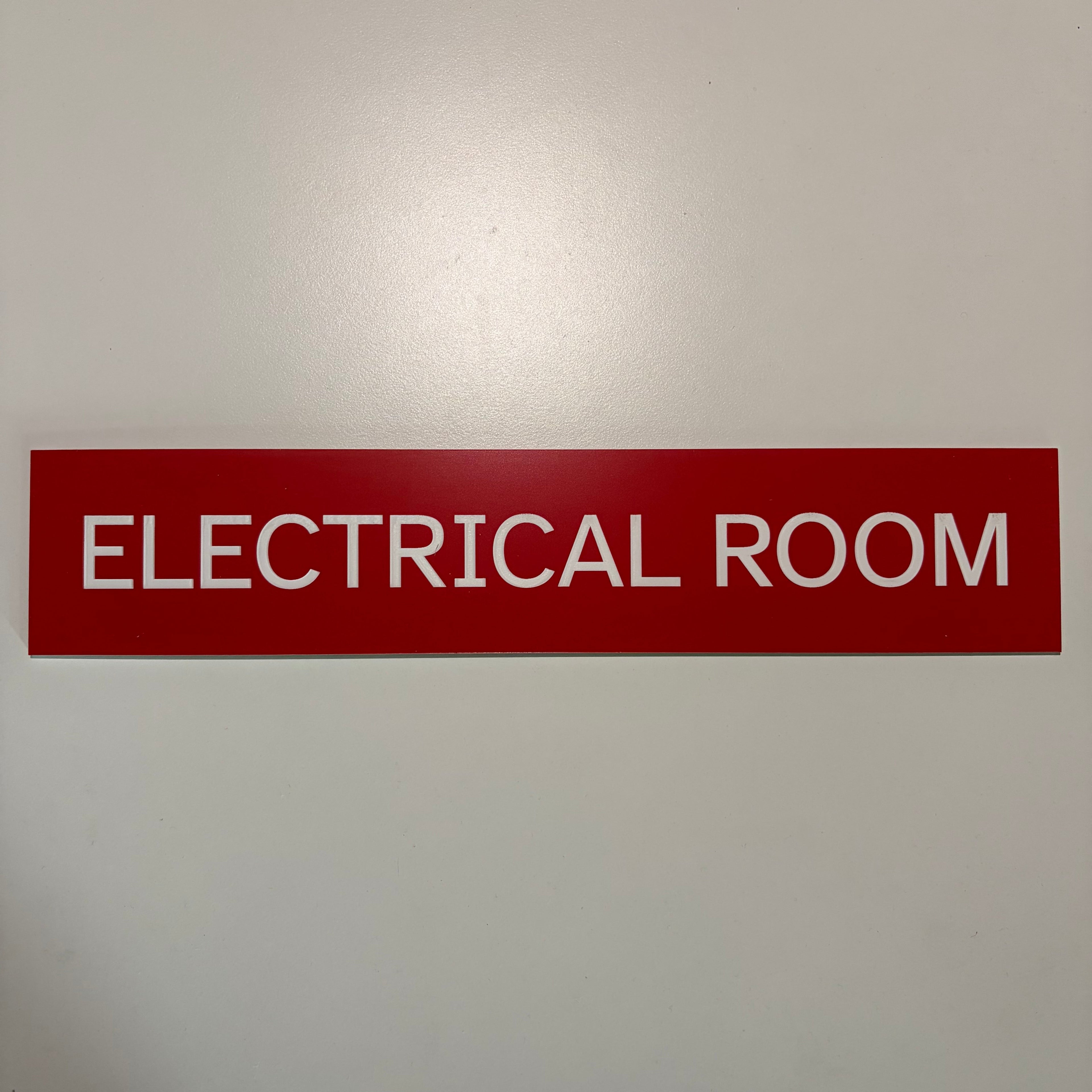 Electrical Room Sign 10"x2"