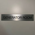 Generator Room Sign 10"x2"