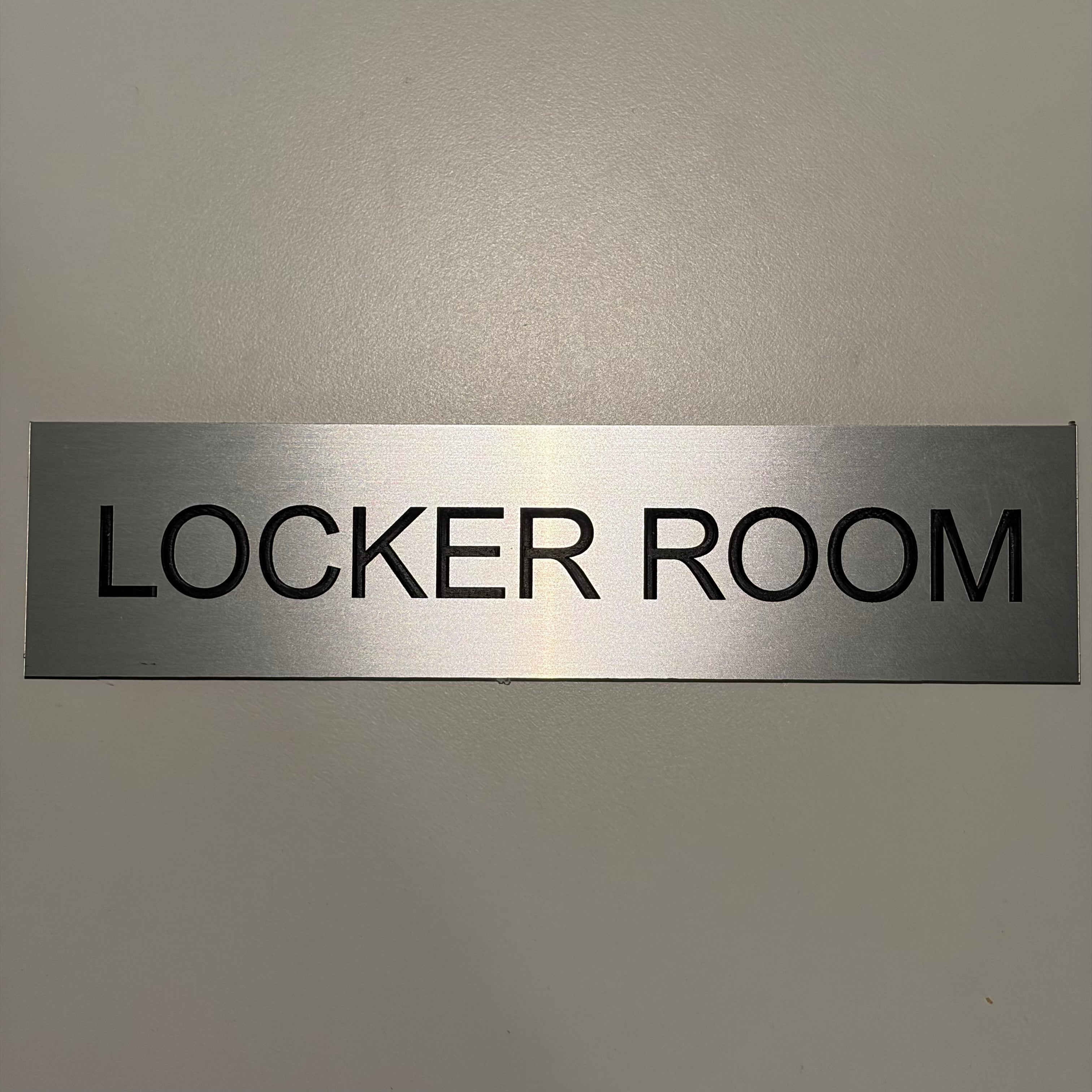 Locker Room Sign 8"x2"