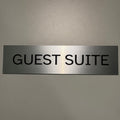 Guest Suite Sign - Brushed Silver 8"x2"