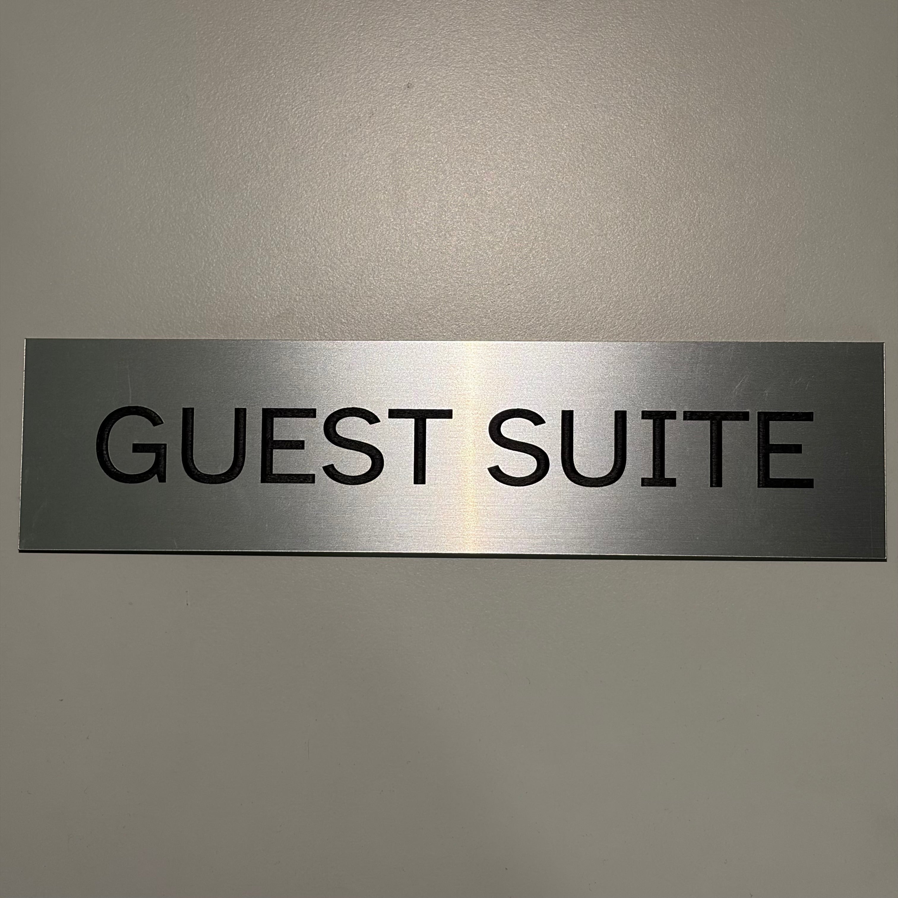 Guest Suite Sign - Brushed Silver 8"x2"