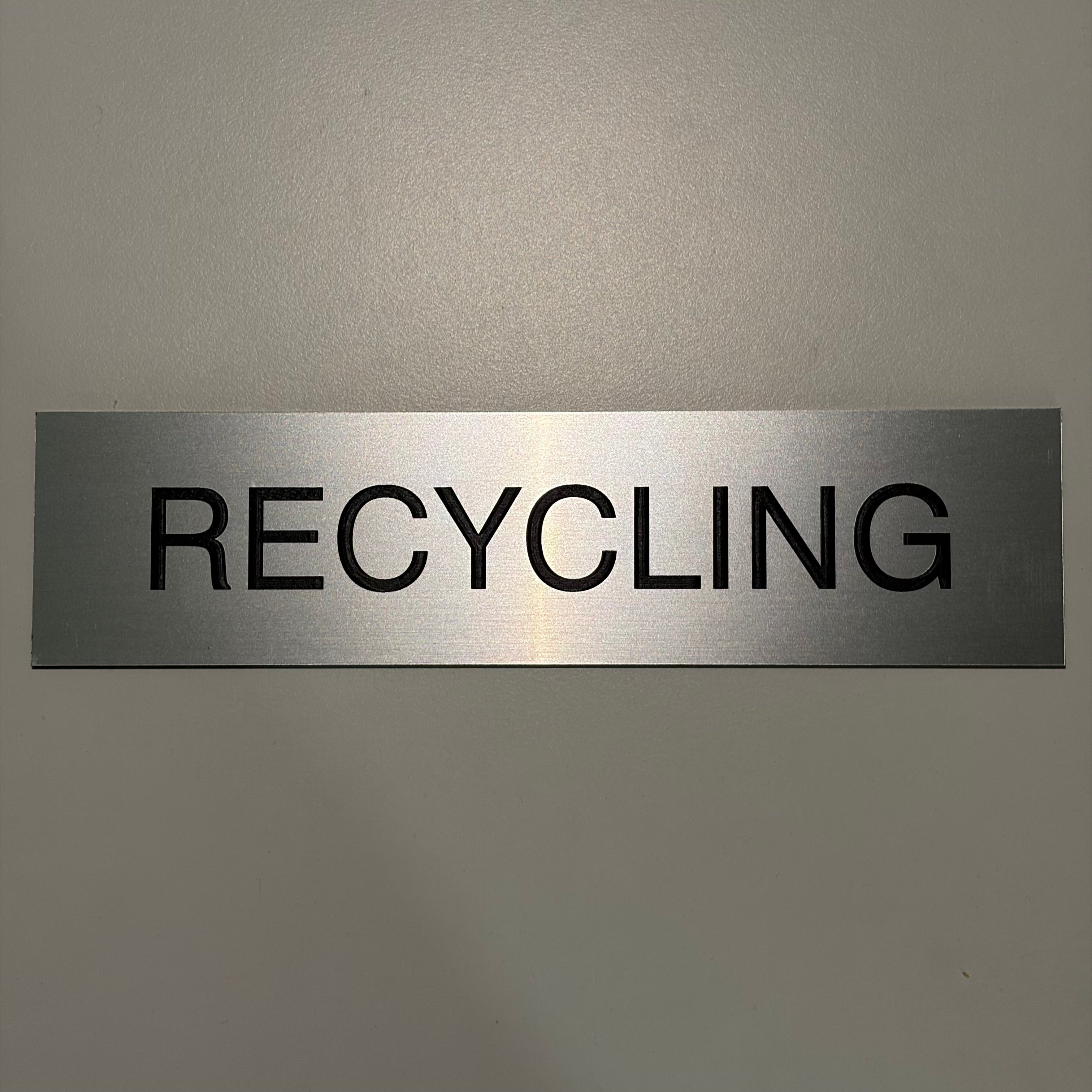 Recycling Sign 8"x2"