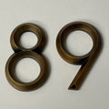 Suite Number 2.4" High Solid Aluminum Antique Gold Finish Each