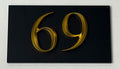 Suite Numbers with 3mm Matte Black Acrylic Backer 3"x1.75"