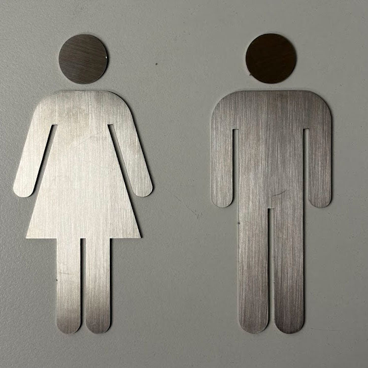 Washroom Pictogram Set 3" High with Install Stencil