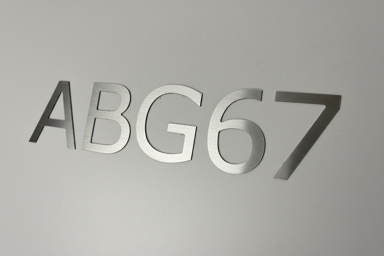 3" Brushed Stainless Steel Numbers